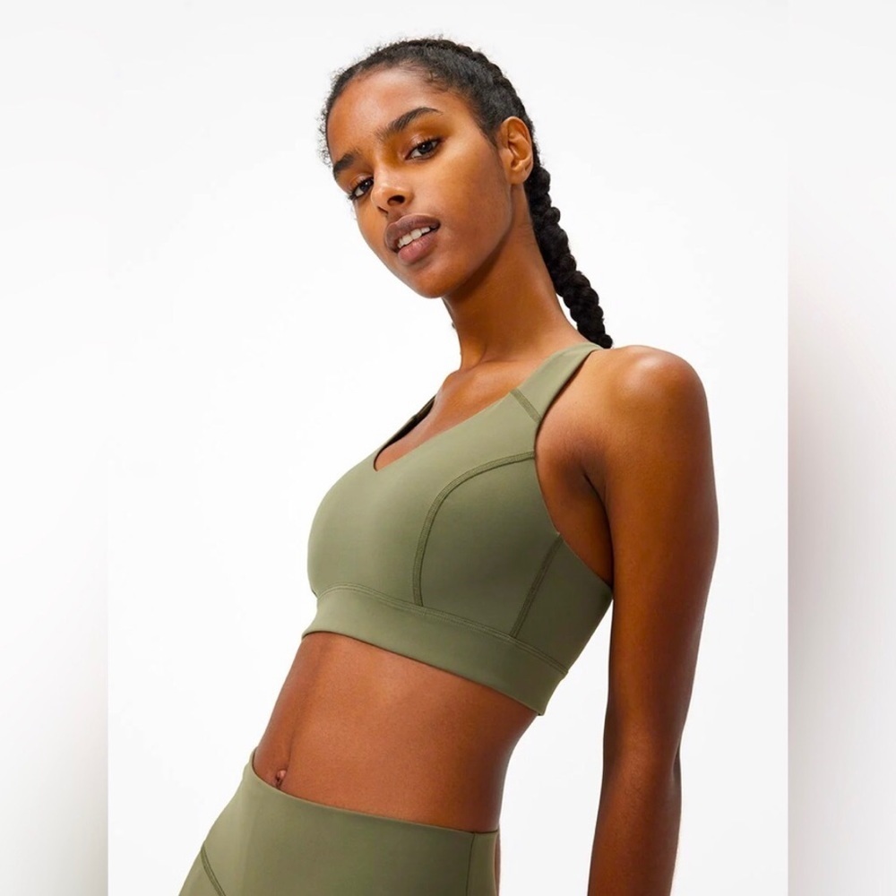 OUTDOOR VOICES | GREEN CIRCUIT SPORTS BRA L/XL